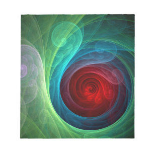 Rood Storm Bloemen Moderne Abstracte Kunst Kleuren Notitieblok