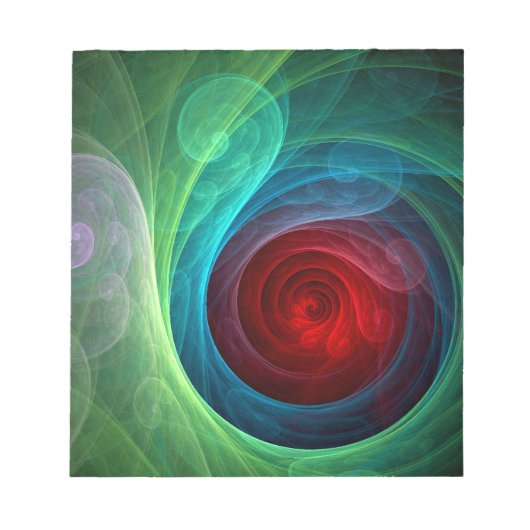 Rood Storm Bloemen Moderne Abstracte Kunst Kleuren Notitieblok (Voorkant)