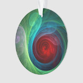 Rood Storm Bloemen Moderne Abstracte Kunst Kleuren Ornament (voorkant)