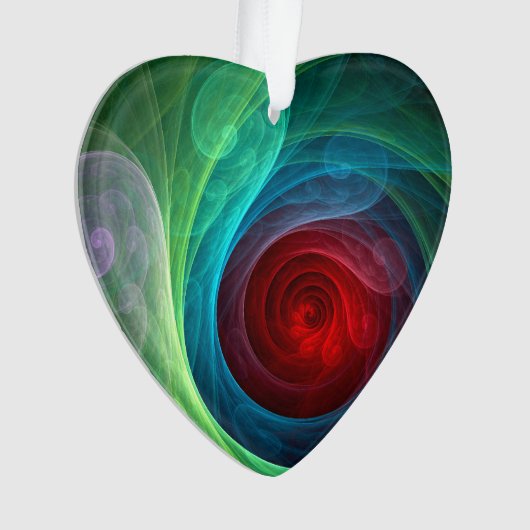 Rood Storm Bloemen Moderne Abstracte Kunst Kleuren Ornament (voorkant)