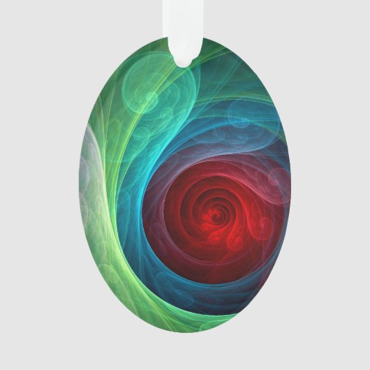 Rood Storm Bloemen Moderne Abstracte Kunst Kleuren Ornament (voorkant)