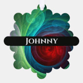 Rood Storm Bloemen Moderne Abstracte Kunst Kleuren Ornament Kaart (Achterkant)