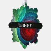 Rood Storm Bloemen Moderne Abstracte Kunst Kleuren Ornament Kaart (Links)