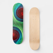 Rood Storm Bloemen Moderne Abstracte Kunst Kleuren Persoonlijk Skateboard (Voorkant)