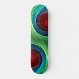 Rood Storm Bloemen Moderne Abstracte Kunst Kleuren Persoonlijk Skateboard