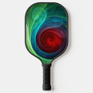 Rood Storm Bloemen Moderne Abstracte Kunst Kleuren Pickleball Paddle