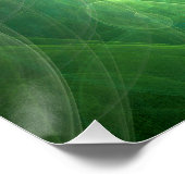 Rood Storm Bloemen Moderne Abstracte Kunst Kleuren Poster (Hoek)