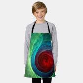 Rood Storm Bloemen Moderne Abstracte Kunst Kleuren Schort (Gedragen)