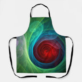 Rood Storm Bloemen Moderne Abstracte Kunst Kleuren Schort (Voorkant)