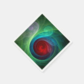 Rood Storm Bloemen Moderne Abstracte Kunst Kleuren Servet (Hoek)