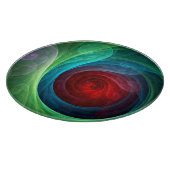 Rood Storm Bloemen Moderne Abstracte Kunst Kleuren Snijplank (Hoek)