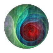 Rood Storm Bloemen Moderne Abstracte Kunst Kleuren Snijplank (Voorkant)