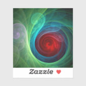 Rood Storm Bloemen Moderne Abstracte Kunst Kleuren Sticker (Vel)