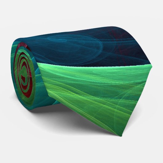 Rood Storm Bloemen Moderne Abstracte Kunst Kleuren Stropdas (Opgerold)