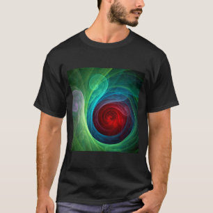 Rood Storm Bloemen Moderne Abstracte Kunst Kleuren T-shirt