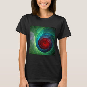 Rood Storm Bloemen Moderne Abstracte Kunst Kleuren T-shirt