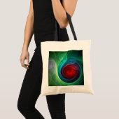 Rood Storm Bloemen Moderne Abstracte Kunst Kleuren Tote Bag (Voorkant (product))
