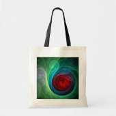 Rood Storm Bloemen Moderne Abstracte Kunst Kleuren Tote Bag (Voorkant)