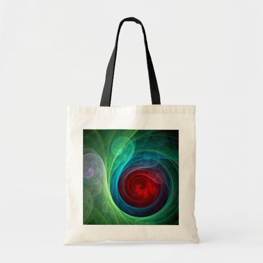 Rood Storm Bloemen Moderne Abstracte Kunst Kleuren Tote Bag (Voorkant)