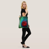Rood Storm Bloemen Moderne Abstracte Kunst Kleuren Tote Bag (Op model)