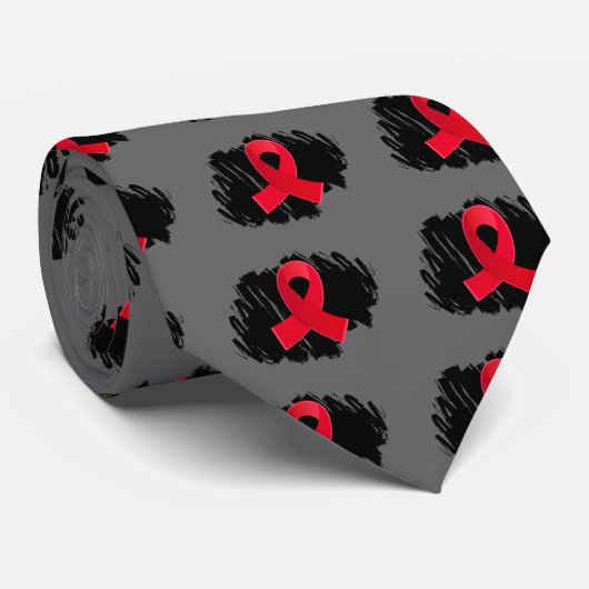 Rood streeklint met plakband stropdas (Opgerold)