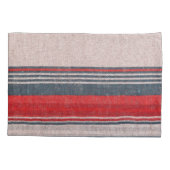 Rood Streep Linnen: Knitwear Textuur Kussensloop (Achterkant)