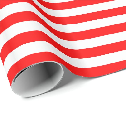Rood Strepen Wrapping Papier (Rol Hoek)