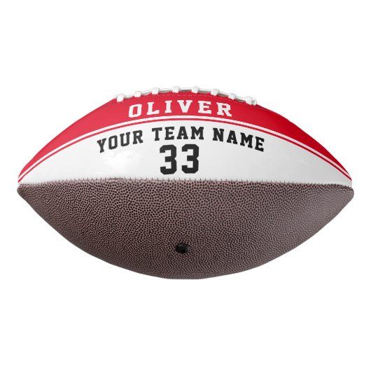 Rood Stripe Player-nummer Team Foto American Football (Gedraaid 270)