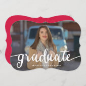 Rood stromend | Uitnodiging tot Afstuderen (Voorkant / Achterkant)