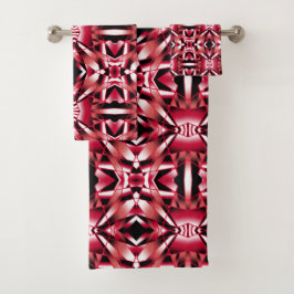 Rood stroomperspectief Kleurgradiënt gevuld Art Bad Handdoek