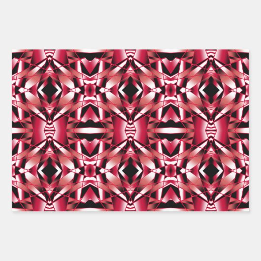 Rood stroomperspectief Kleurgradiënt gevuld Art Inpakpapier Vel (Voorkant 2)