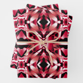 Rood stroomperspectief Kleurgradiënt gevuld Art Inpakpapier Vel (In situ)