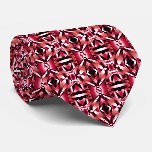 Rood stroomperspectief Kleurgradiënt gevuld Art Stropdas (Opgerold)