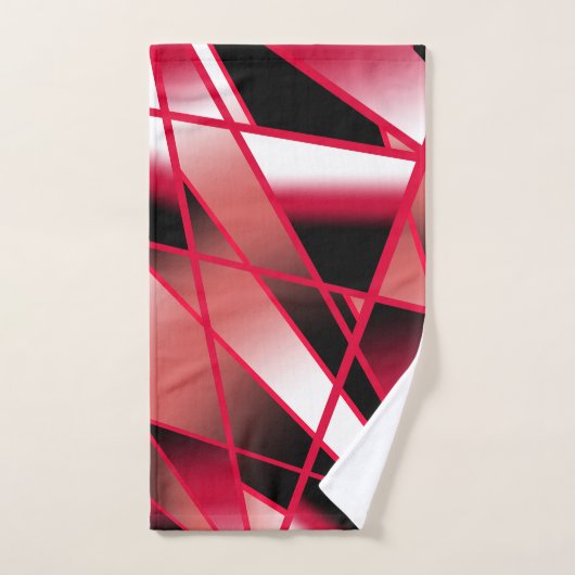 Rood stroomperspectief Verloopkleur gevuld Kunst Bad Handdoek (Handdoek)