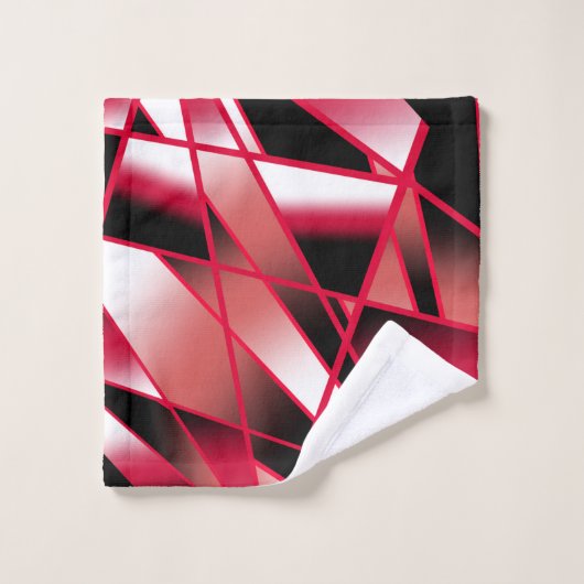 Rood stroomperspectief Verloopkleur gevuld Kunst Bad Handdoek (Wasdoekje)