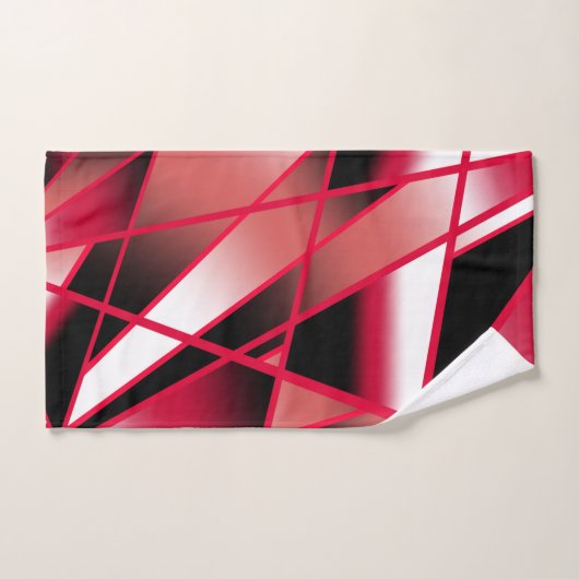 Rood stroomperspectief Verloopkleur gevuld Kunst Bad Handdoek (Handdoek)