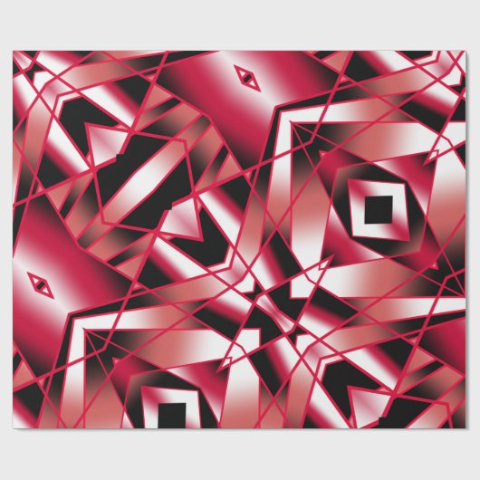 Rood stroomperspectief Verloopkleur gevuld Kunst Cadeaupapier (Vlak)