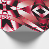 Rood stroomperspectief Verloopkleur gevuld Kunst Cadeaupapier (Hoek)