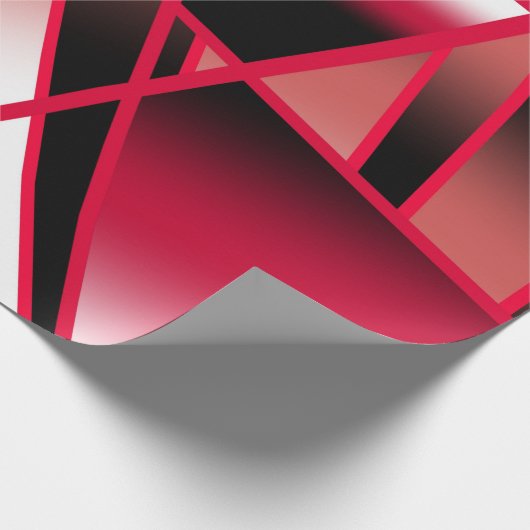 Rood stroomperspectief Verloopkleur gevuld Kunst Cadeaupapier (Hoek)