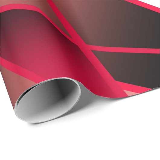 Rood stroomperspectief Verloopkleur gevuld Kunst Cadeaupapier (Rol Hoek)