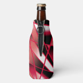 Rood stroomperspectief Verloopkleur gevuld Kunst Flesjeskoeler (Fles Achterkant)