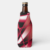 Rood stroomperspectief Verloopkleur gevuld Kunst Flesjeskoeler (Fles Voorkant)