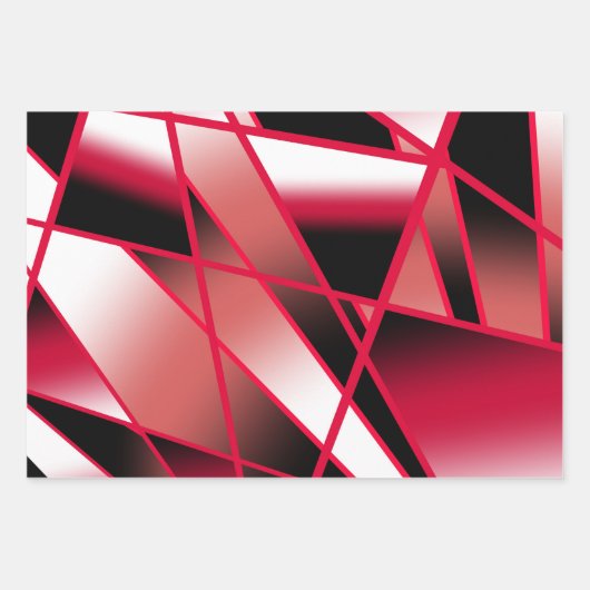 Rood stroomperspectief Verloopkleur gevuld Kunst Inpakpapier Vel (Voorkant 3)