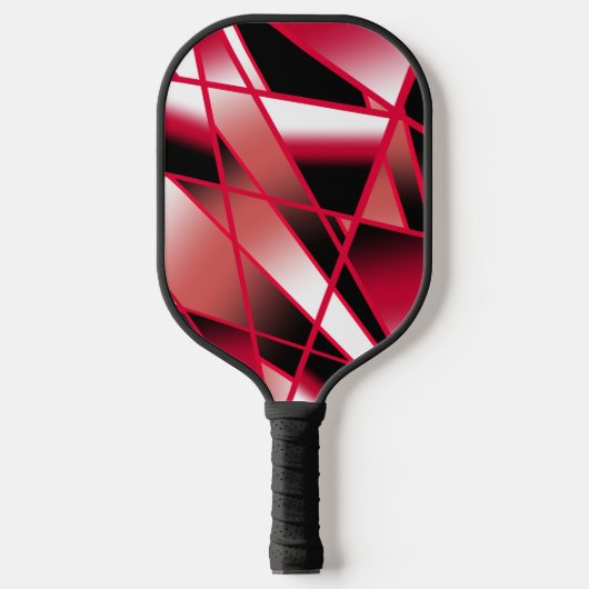 Rood stroomperspectief Verloopkleur gevuld Kunst Pickleball Paddle (Voorkant)