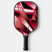 Rood stroomperspectief Verloopkleur gevuld Kunst Pickleball Paddle (Achterkant)