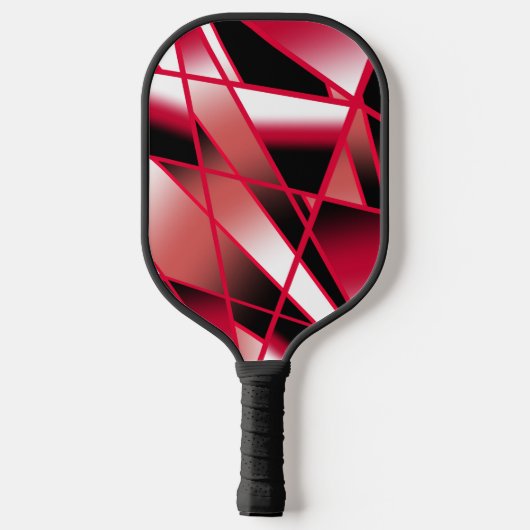 Rood stroomperspectief Verloopkleur gevuld Kunst Pickleball Paddle (Achterkant)