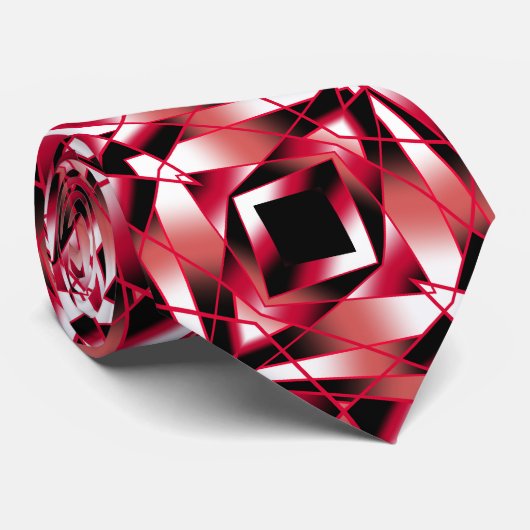 Rood stroomperspectief Verloopkleur gevuld Kunst Stropdas (Opgerold)
