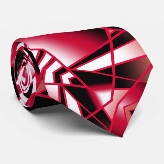 Rood stroomperspectief Verloopkleur gevuld Kunst Stropdas (Opgerold)