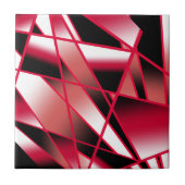 Rood stroomperspectief Verloopkleur gevuld Kunst Tegeltje (Voorkant)