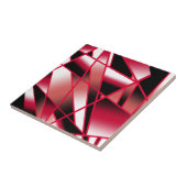 Rood stroomperspectief Verloopkleur gevuld Kunst Tegeltje (Zijkant)